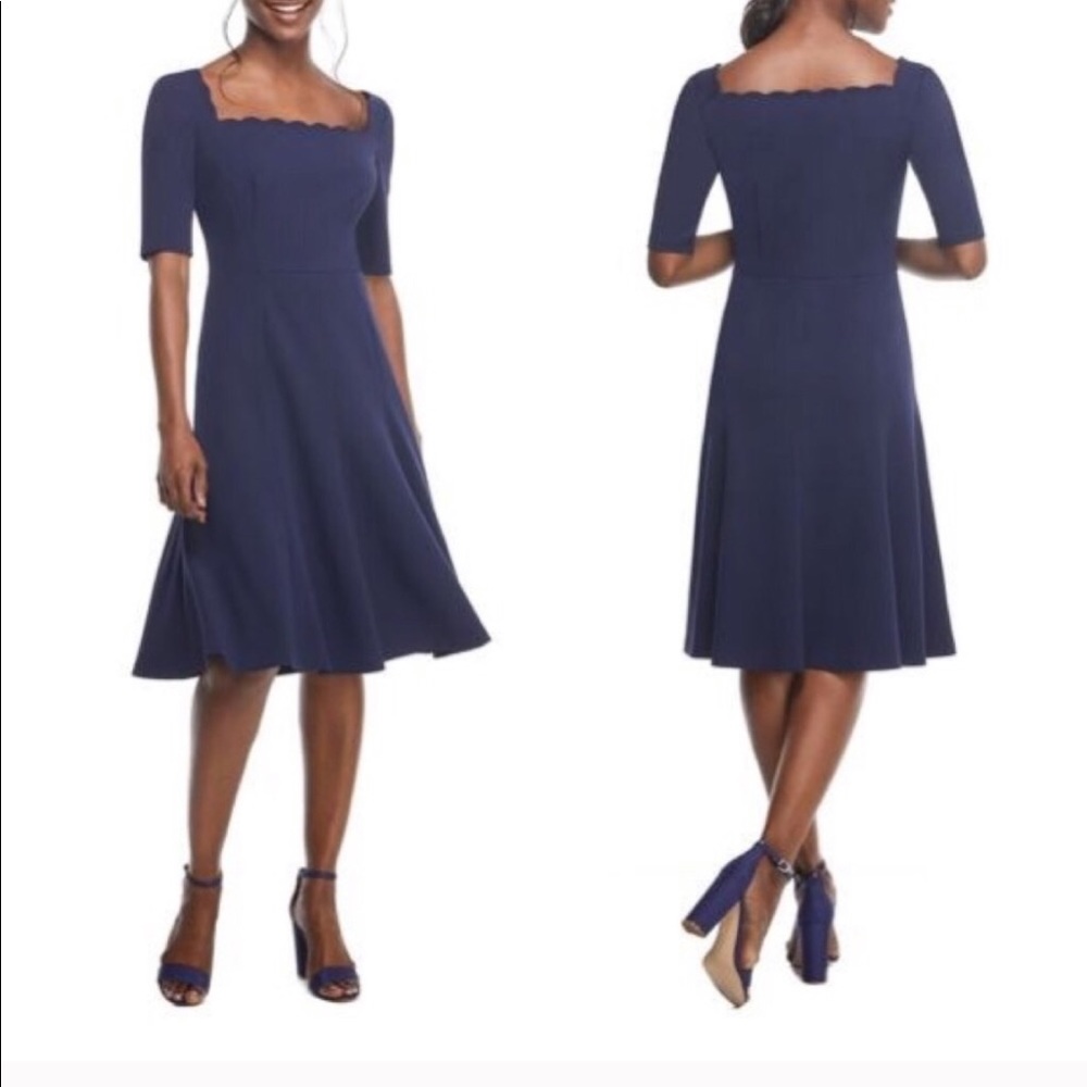 NEW • Gal Meets Glam • Maria Scallop Midi Dress